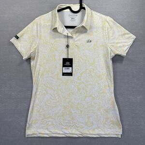 NWT Good Good Golf Women’s Size Small Golf Polo Yellow Floral Print NEW